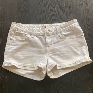 White Jean Shorts